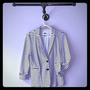 Black and White Striped Blazer